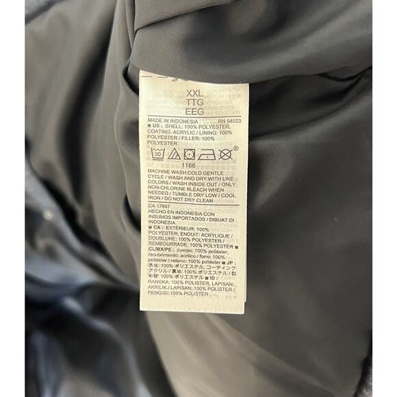 Old Navy Puffer Vest Coat Mens Size XXL Heather Blue Pockets Snap Zip - Picture 4 of 9